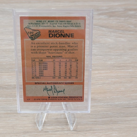 Marcel Dionne Signed Los Angeles Kings 1978 Topps Autographed Hockey Card - Picture 2 of 6